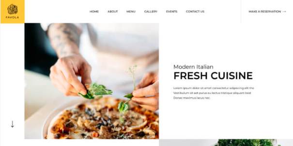 Italian restaurant website theme template